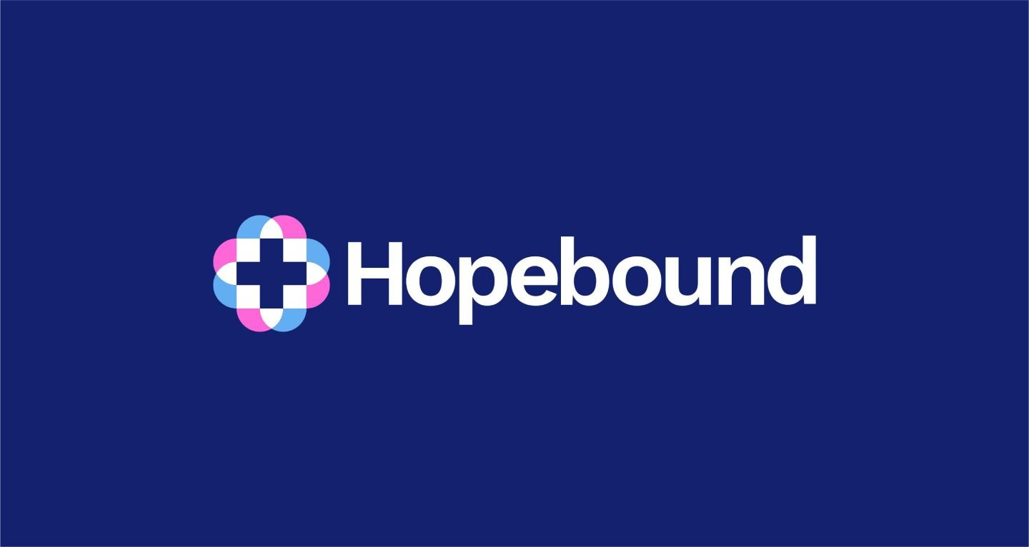 Hopebound Health Care Logo (Reverse) - Versatile Symbol of Health and Compassion