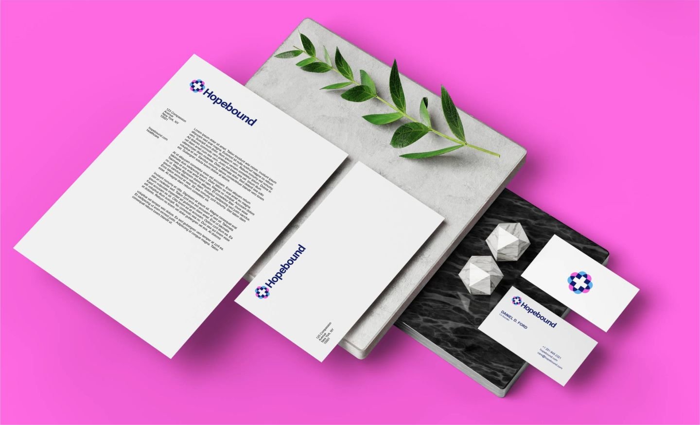 Hopebound Branding Stationery - Timeless Elegance for Health and Wellness