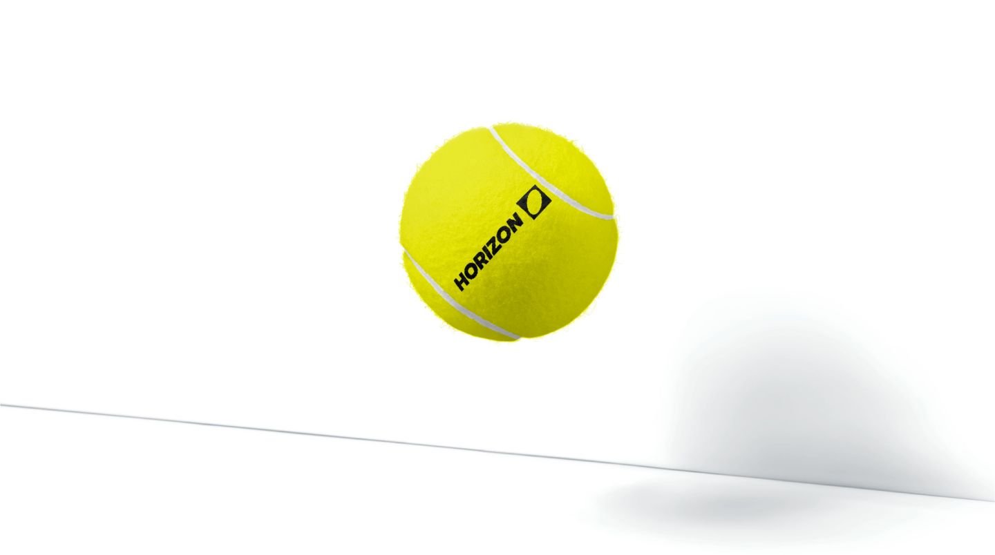 Horizon Tennis Ball Logo Mockup - Showcasing Empowerment and Quality in Women's Tennis