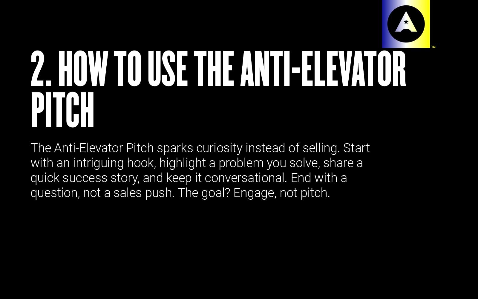 Uses of anti-elevator pitch