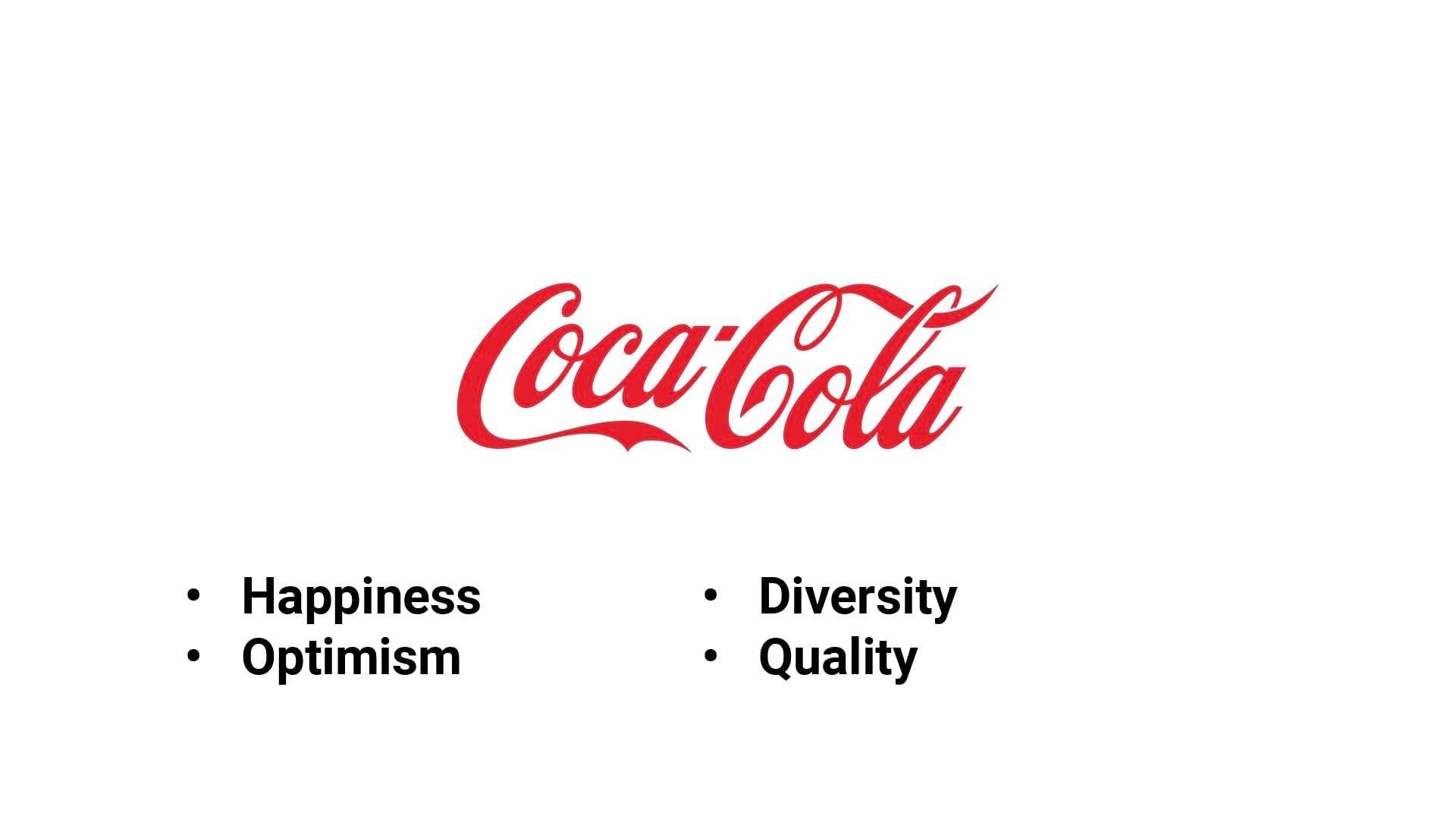 Coca-cola brand values