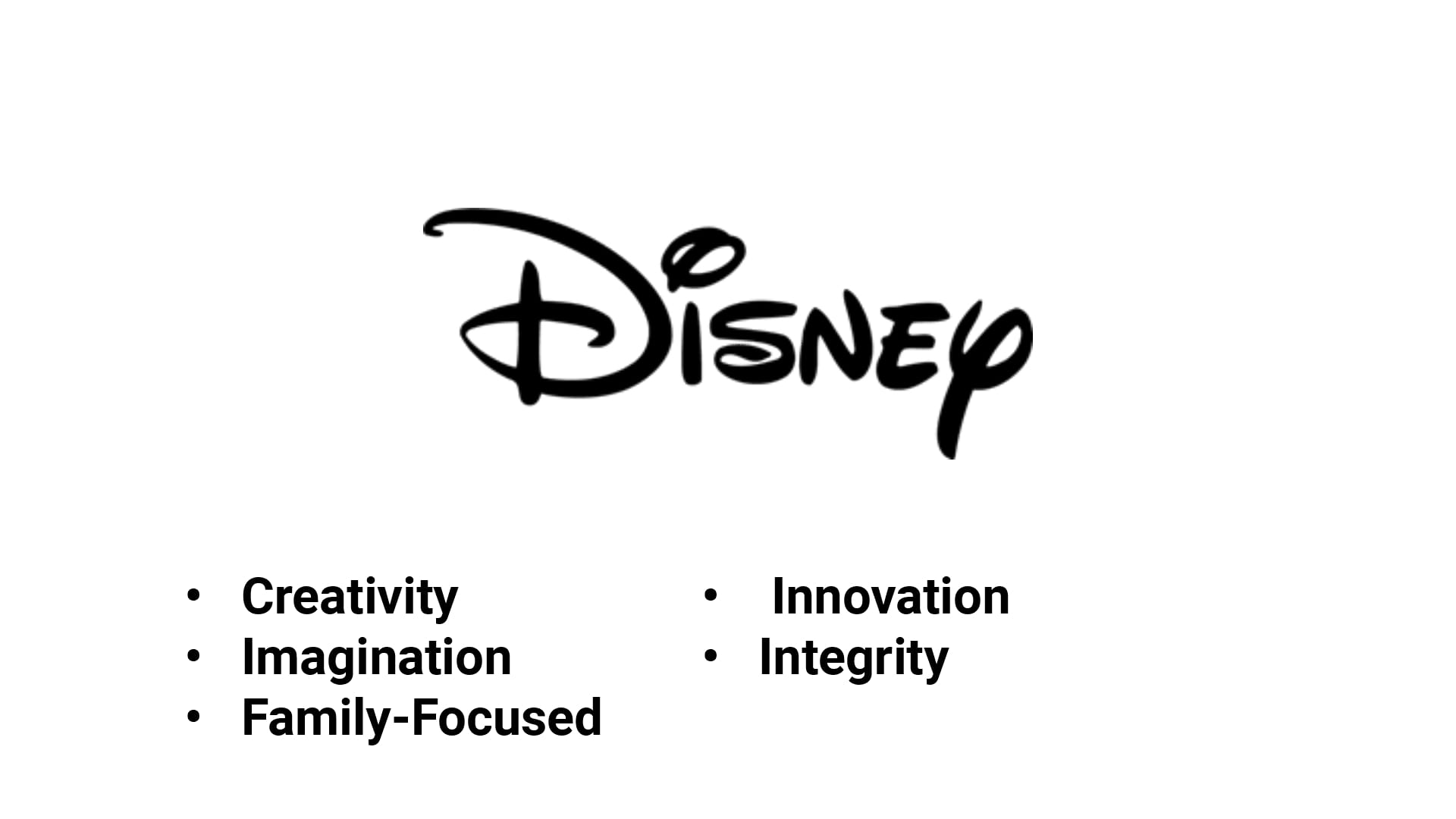 Disney Brand values