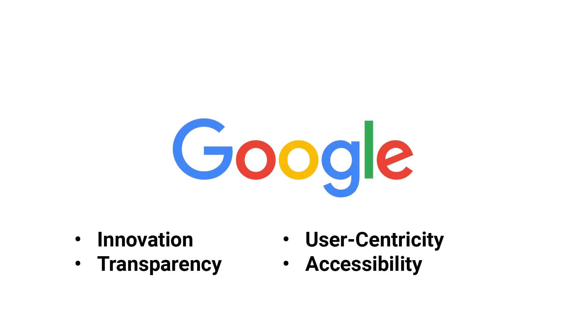 Google Brand values