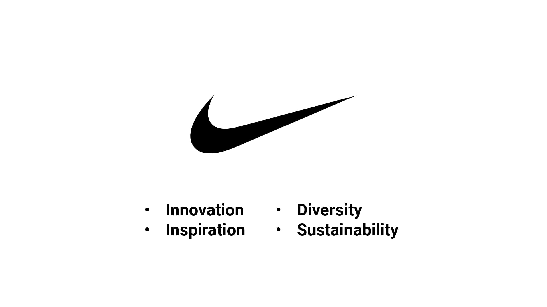 Nike brand values