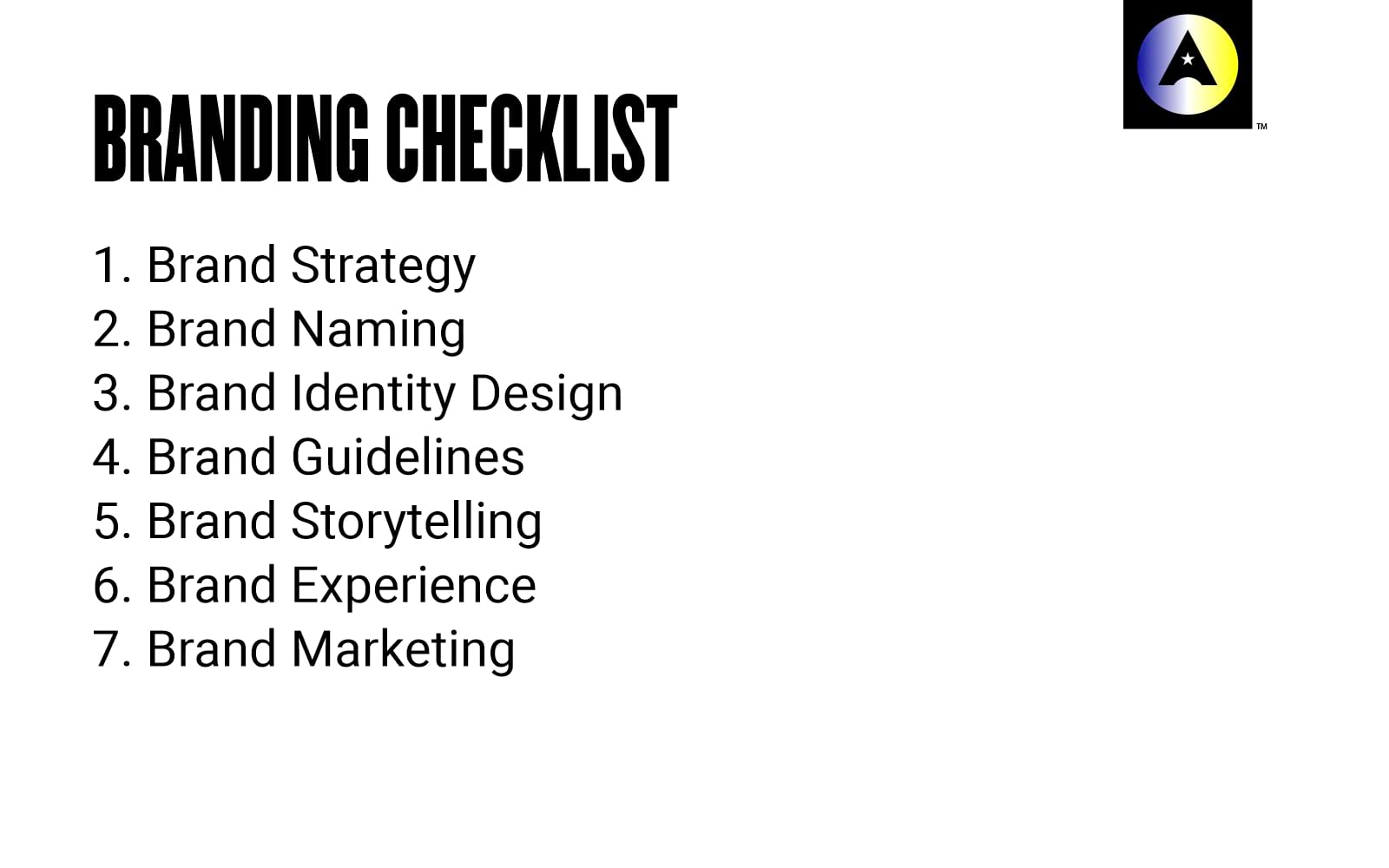 Branding Checklist