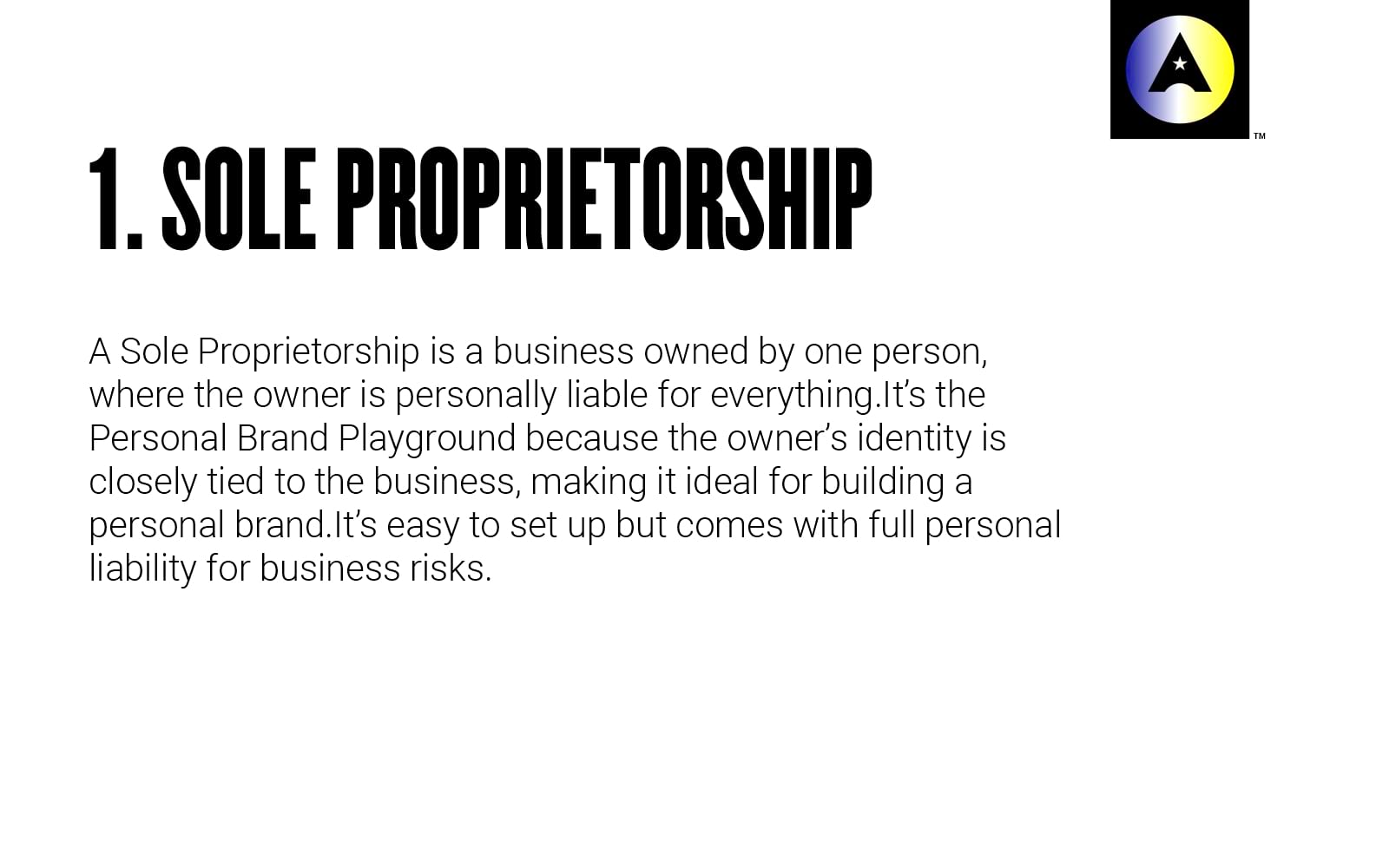 Sole Proprietorship 