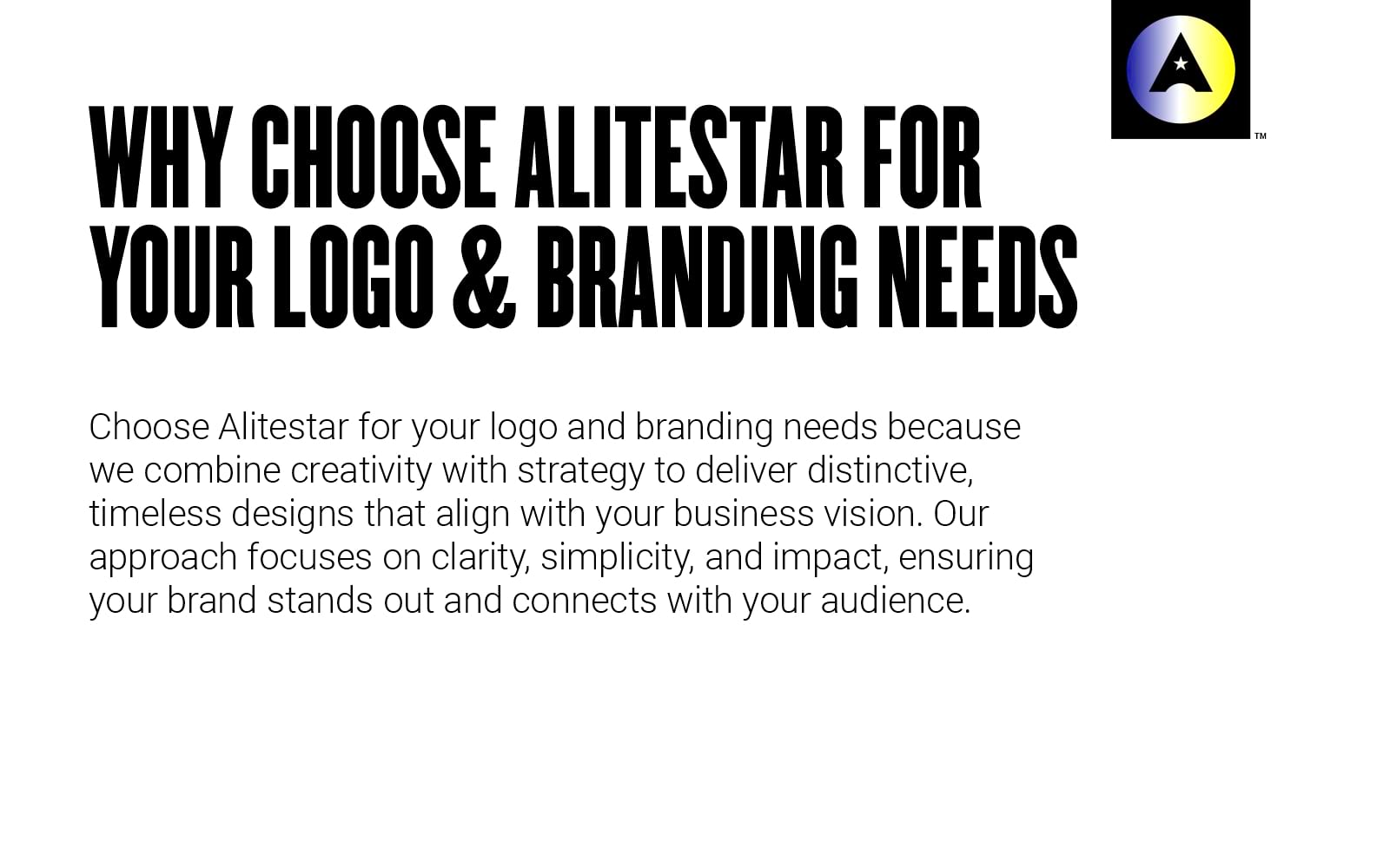 why alitestar for your logo and branding needs